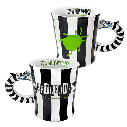 Beetlejuice Striped Mug
